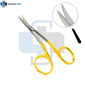 Iris Scissors 11.5 cm double curved Tc